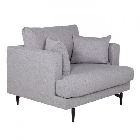 Fauteuil en Tissu "Sofia" 104cm Gris|Fauteuil / Chauffeuse|Paris Prix