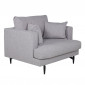 Fauteuil en Tissu "Sofia" 104cm Gris|Fauteuil / Chauffeuse|Paris Prix