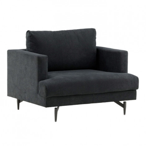 Fauteuil en Tissu "Sofia" 104cm Noir|Fauteuil / Chauffeuse|Paris Prix