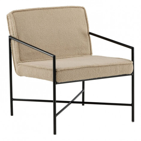 Fauteuil Design Bouclette "Rakel" 78cm Beige|Fauteuil / Chauffeuse|Paris Prix
