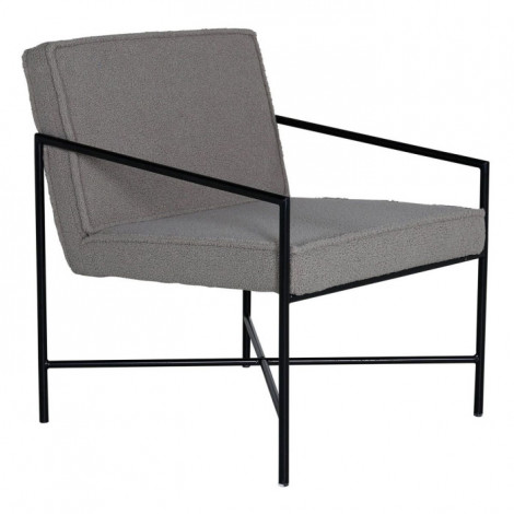 Fauteuil Design Bouclette "Rakel" 78cm Grège|Fauteuil / Chauffeuse|Paris Prix