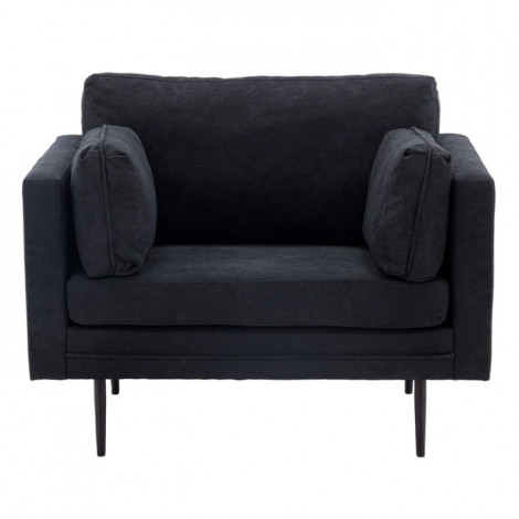 Fauteuil Design en Tissu "Boom" 110cm Noir|Fauteuil / Chauffeuse|Paris Prix