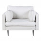 Fauteuil Design en Tissu "Boom" 110cm Beige Clair|Fauteuil / Chauffeuse|Paris Prix
