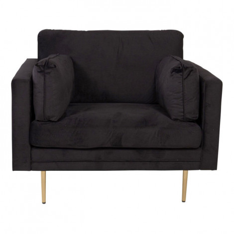 Fauteuil Design en Velours "Boom" 110cm Noir|Fauteuil / Chauffeuse|Paris Prix