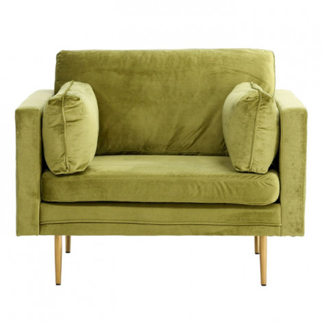 Fauteuil Design en Velours "Boom" 110cm Vert|Fauteuil / Chauffeuse|Paris Prix