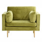 Fauteuil Design en Velours "Boom" 110cm Vert|Fauteuil / Chauffeuse|Paris Prix