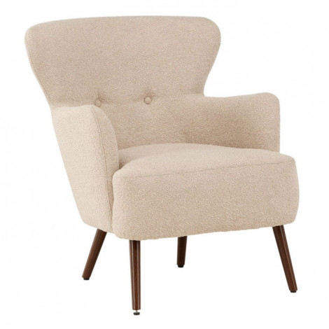 Fauteuil Design Bouclette "Lincoln" 85cm Beige|Fauteuil / Chauffeuse|Paris Prix