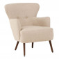 Fauteuil Design Bouclette "Lincoln" 85cm Beige|Fauteuil / Chauffeuse|Paris Prix