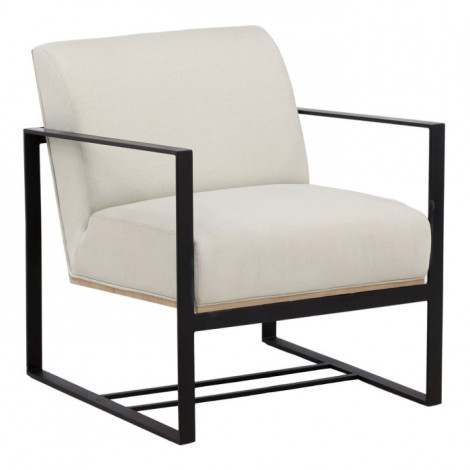 Fauteuil Design "Kansas" 83cm Blanc Cassé|Fauteuil / Chauffeuse|Paris Prix