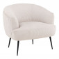 Fauteuil en Velours Côtelé "Derry" 79cm Beige|Fauteuil / Chauffeuse|Paris Prix