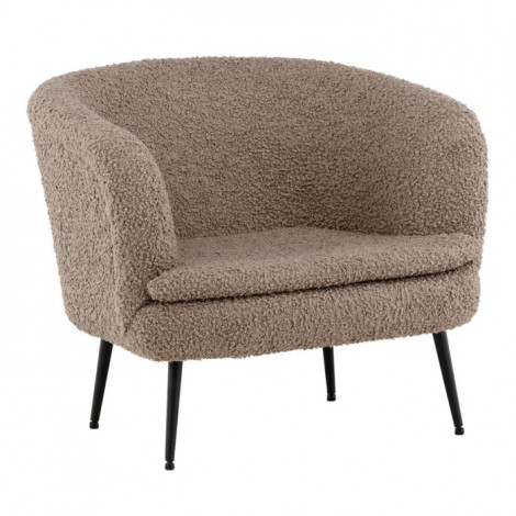 Fauteuil Design Bouclette "Nordkoster" 81cm Beige Foncé|Fauteuil / Chauffeuse|Paris Prix