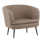 Fauteuil Design Bouclette "Nordkoster" 81cm Beige Foncé|Fauteuil / Chauffeuse|Paris Prix