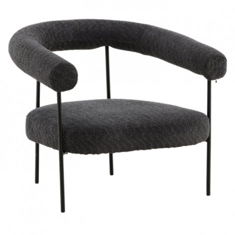 Fauteuil Arrondi "Hokasen X Josefin" 88cm Gris Foncé|Fauteuil / Chauffeuse|Paris Prix