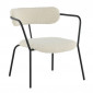 Fauteuil Design Bouclette "Duffy" 69cm Blanc Cassé|Fauteuil / Chauffeuse|Paris Prix