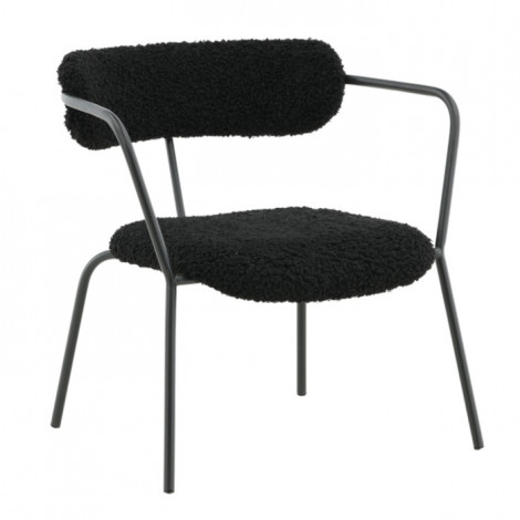 Fauteuil Design Bouclette "Duffy" 69cm Noir|Fauteuil / Chauffeuse|Paris Prix