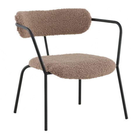 Fauteuil Design Bouclette "Duffy" 69cm Marron|Fauteuil / Chauffeuse|Paris Prix