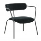 Fauteuil Design Velours "Duffy" 69cm Noir|Fauteuil / Chauffeuse|Paris Prix