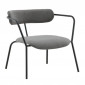 Fauteuil Design Velours Côtelé "Duffy" 69cm Gris|Fauteuil / Chauffeuse|Paris Prix