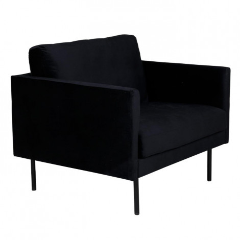 Fauteuil en Velours "Zoom" 95cm Noir|Fauteuil / Chauffeuse|Paris Prix