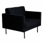Fauteuil en Velours "Zoom" 95cm Noir|Fauteuil / Chauffeuse|Paris Prix