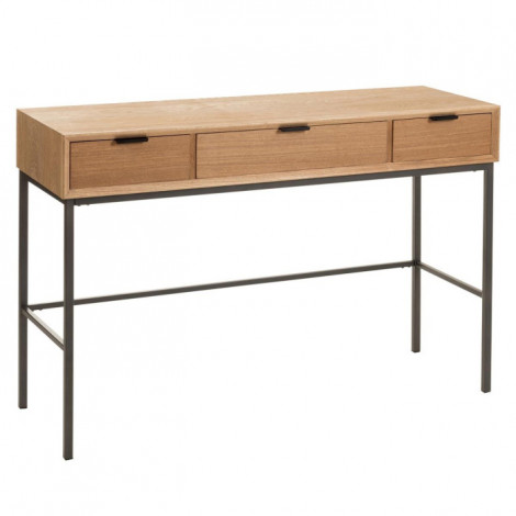 Console 3 Tiroirs en Bois "Dresa" 120cm Naturel|Console|Paris Prix