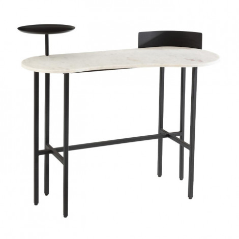 Console Design en Marbre "Vivid" 110cm Blanc & Noir|Console|Paris Prix