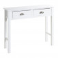Console 2 Tiroirs "Lavido" 100cm Blanc Laqué|Console|Paris Prix