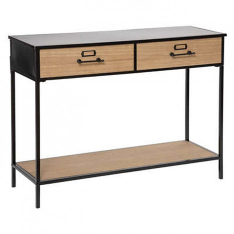 Console 2 Tiroirs Design "Baris" 112cm Noir|Console|Paris Prix