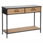 Console 2 Tiroirs Design "Baris" 112cm Noir|Console|Paris Prix