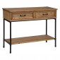 Console 2 Tiroirs Design "Danik" 110cm Naturel|Console|Paris Prix
