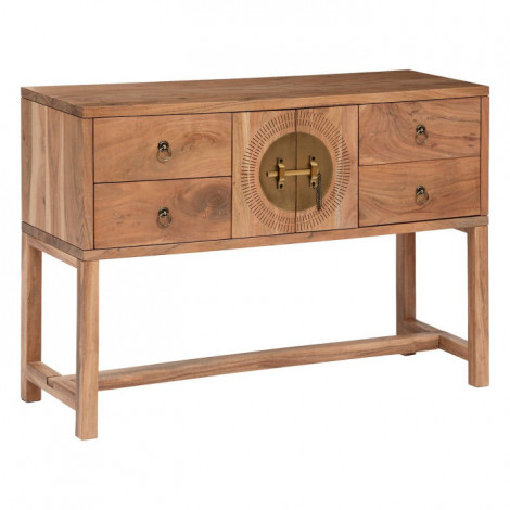 Console 4 Tiroirs en Bois "Jiling" 112cm Marron|Console|Paris Prix