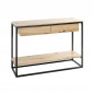 Console Design 2 Tiroirs "Miranda" 100cm Chêne & Noir|Console|Paris Prix