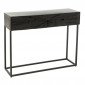 Console 2 Tiroirs en Bois "Shanil" 100cm Noir|Console|Paris Prix