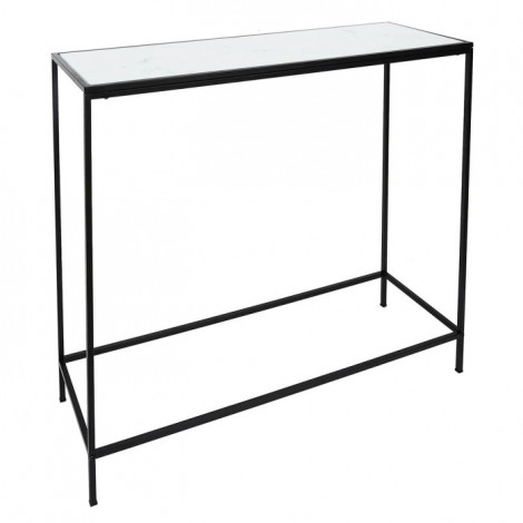 Console Design en Verre "Felicity" 100cm Noir & Blanc|Console|Paris Prix