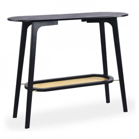 Console Design Avec Cannage "Coralie" 100cm Noir|Console|Paris Prix
