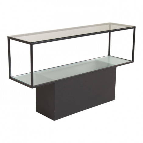 Console Design en Verre "Maglehem" 130cm Noir|Console|Paris Prix