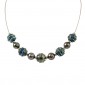 Collier 4 perles de Tahiti et Murano style - By "NACRE NOIRE"