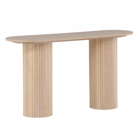 Console Design Nervuré "Bianca" 130cm Naturel|Console|Paris Prix