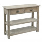 Console 2 Niveaux & 2 Tiroirs "Guillot" 100cm Gris|Console|Paris Prix