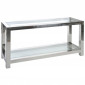 Console Design en Verre "Manhattan" 140cm Argent|Console|Paris Prix