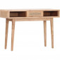 Console 1 Tiroir & 2 Niches en Teck "Archi" 110cm Naturel|Console|Paris Prix