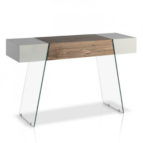 Console Design "Loni" 120cm Naturel & Gris|Console|Paris Prix