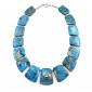 Collier Jaspe bleu et perles de Tahiti - By "NACRE NOIRE"