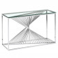 Console Design en Verre "Tanya" 120cm Argent|Console|Paris Prix