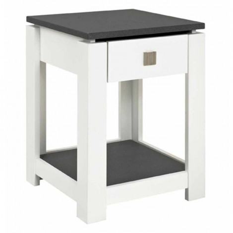 Console Design 1 Tiroir "Granit" 55cm Blanc|Console|Paris Prix
