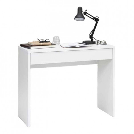 Console 1 Tiroir Design "Kherer" 100cm Blanc|Console|Paris Prix