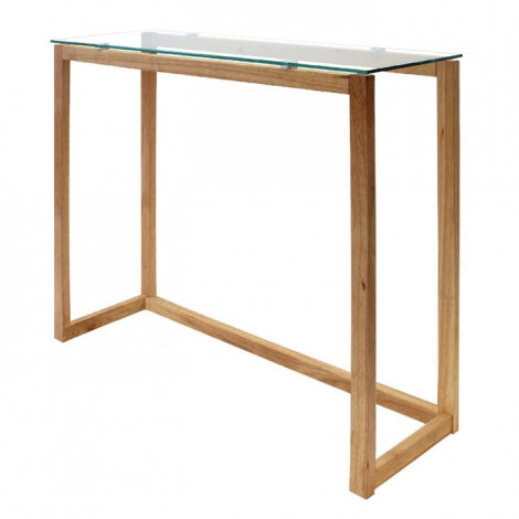 Console Design Bois & Verre "Quality" 100cm Naturel|Console|Paris Prix