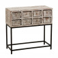 Console 8 Tiroirs en Bois "Marina" 76cm Naturel|Console|Paris Prix