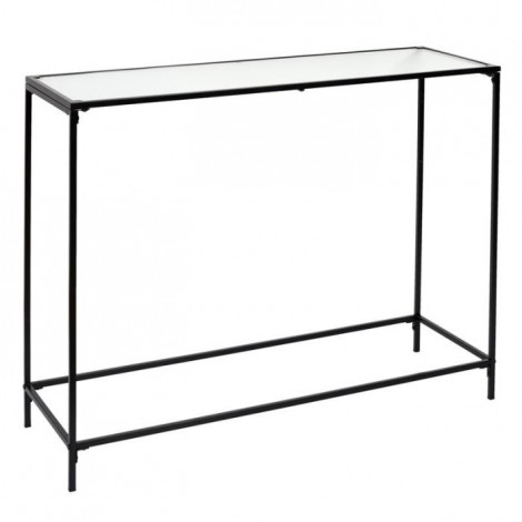 Console Design en Verre "Texture" 100cm Noir|Console|Paris Prix