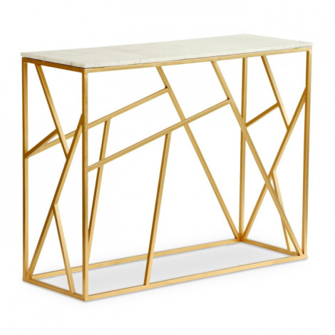Console Design en Marbre "Puzzle" 100cm Or|Console|Paris Prix